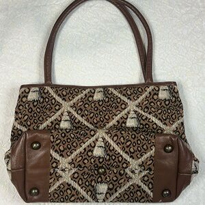 Brown Patterned Women's Bag